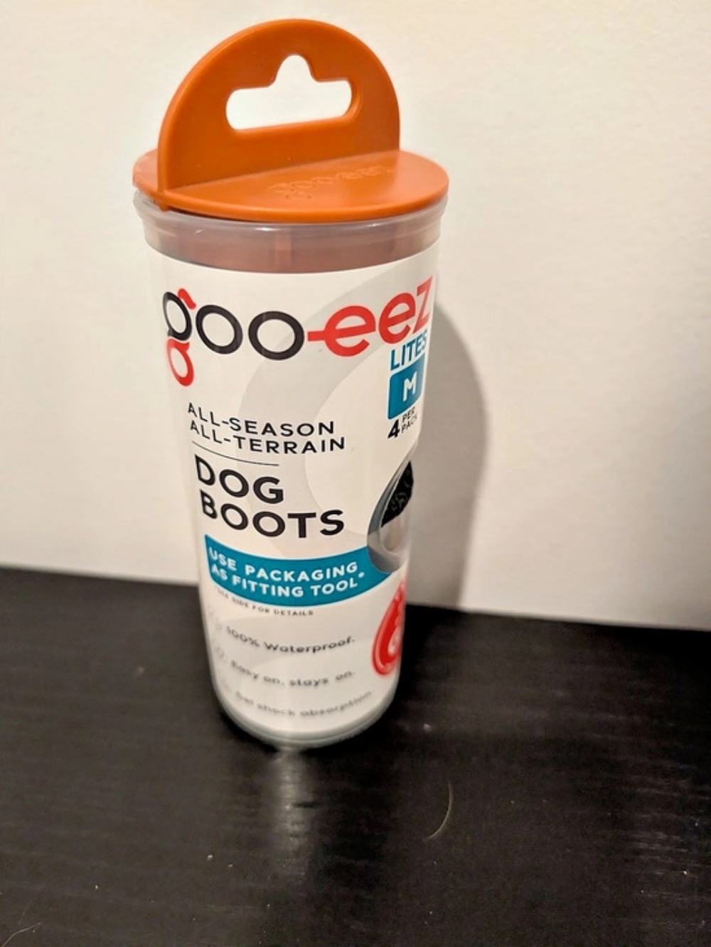 Goo-eez Lites Dog Boots Dog Boots 4-Pack Size Medium NWT